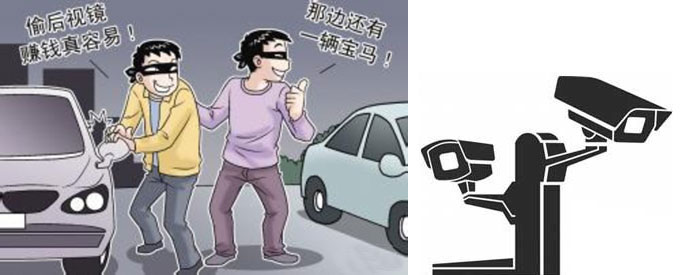 高清監(jiān)控系統(tǒng)抓拍校園停車場(chǎng)偷盜過(guò)程
